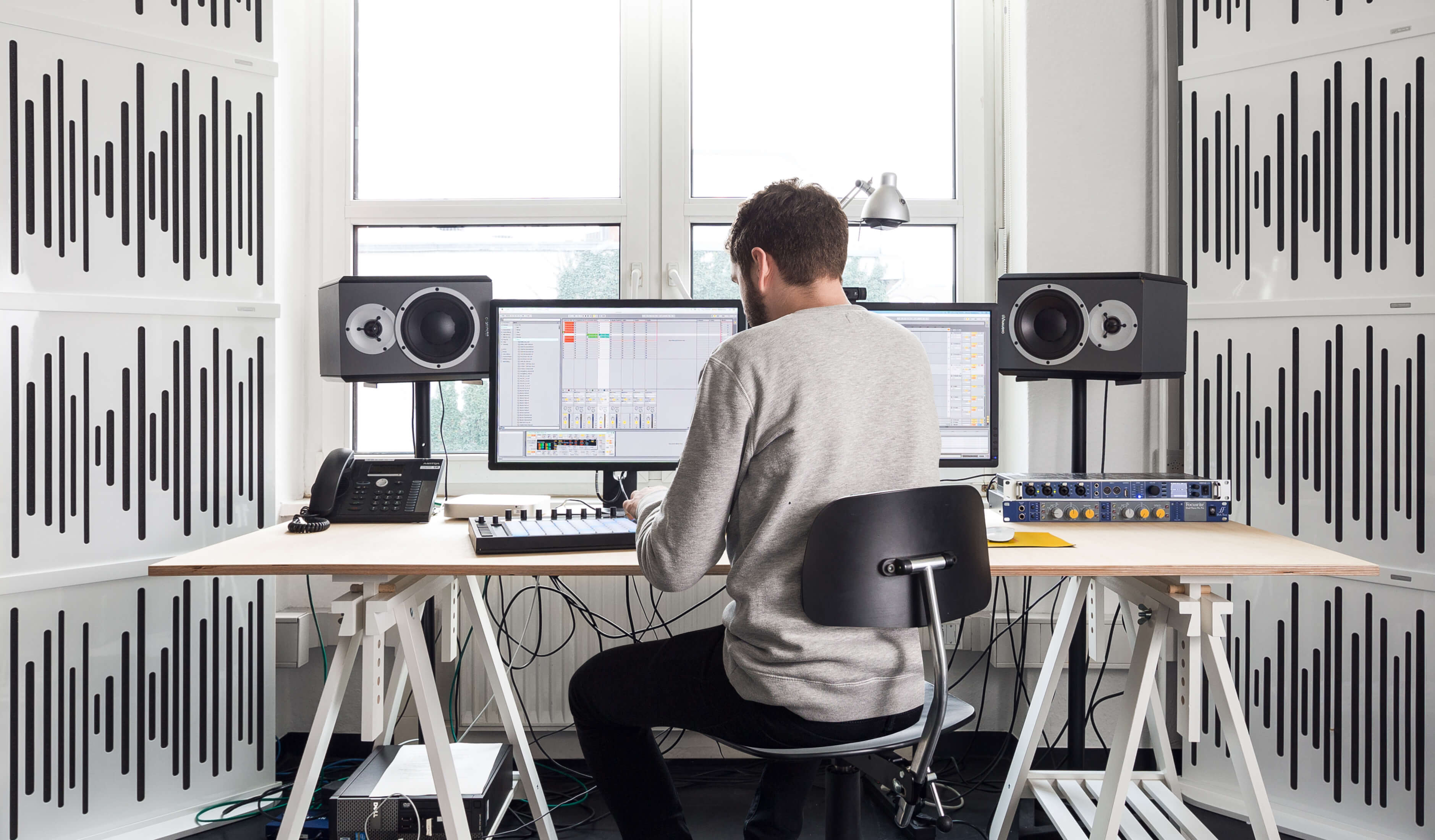 Person producing music
